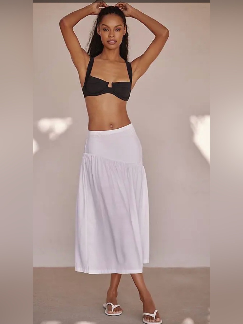 Sanctuary White Maxi Tiered Skirt